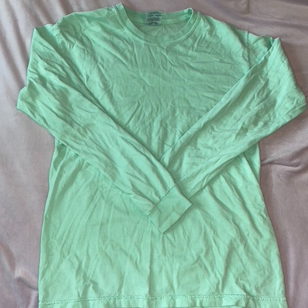 Small Green Comfort Colors Long Sleeve T-Shirt